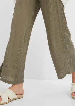 Pantalon palazzo en viscose douce