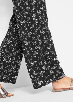 Pantalon palazzo en viscose extensible