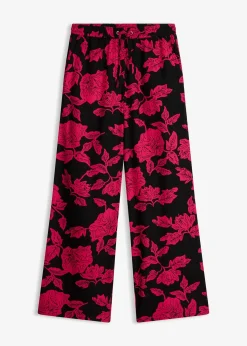 Pantalon palazzo imprimé en viscose