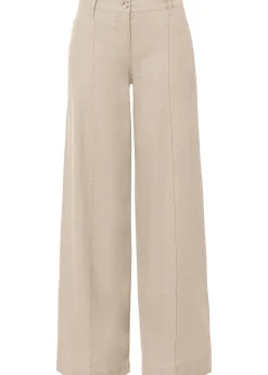 Pantalon palazzo léger en lin mélangé