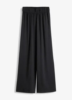 Pantalon palazzo léger et fluide, taille haute et confortable, long