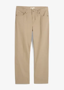 Pantalon regular en twill, droit, 100% coton