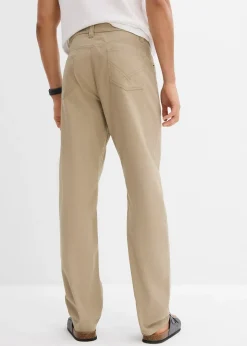 Pantalon regular en twill, droit, 100% coton