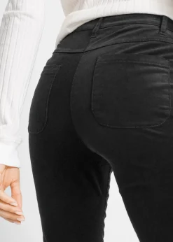 Pantalon slim en velours côtelé extensible