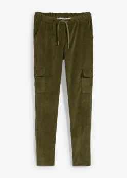 Pantalon taille élastiquée en velours côtelé