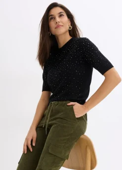 Pantalon taille élastiquée en velours côtelé