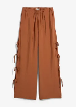 Pantalon taille élastiquée avec nouettes