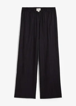 Pantalon texturé en viscose mélangée