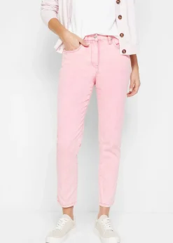 Pantalon twill raccourci look used