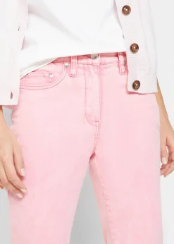 Pantalon twill raccourci look used