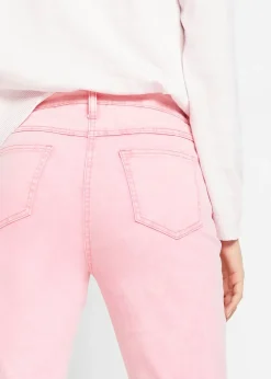 Pantalon twill raccourci look used