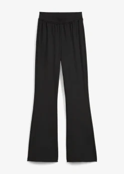 Pantalon évasé en jersey avec intérieur gratté