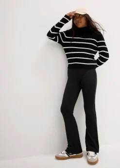 Pantalon évasé en jersey avec intérieur gratté
