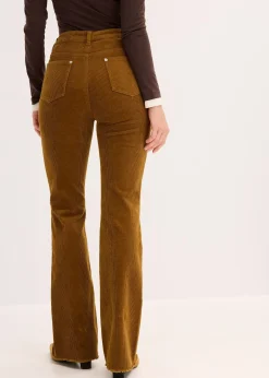 Pantalon évasé en velours côtelé