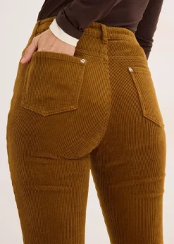 Pantalon évasé en velours côtelé
