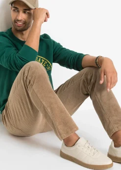 Pantalon velours côtelé extensible Regular Fit, confortable