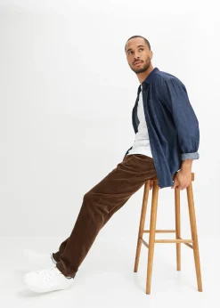 Pantalon velours côtelé extensible Regular Fit, confortable