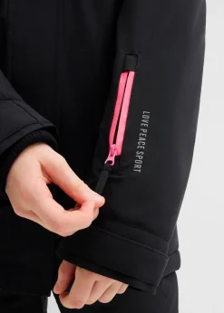 Parka de ski imperméable à détails sportifs