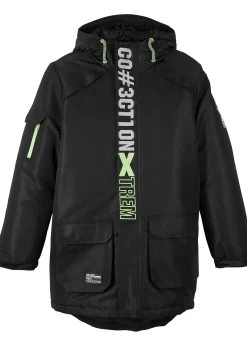 Parka d’hiver à capuche et détails sportifs