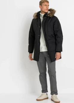 Parka d’hiver à doublure peluche et capuche amovible
