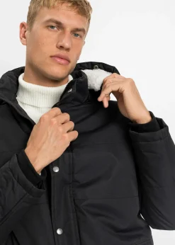 Parka d’hiver à doublure peluche et capuche amovible
