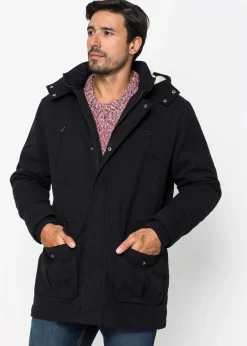 Parka d’hiver avec capuche doublée peluche