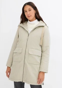 Parka d’hiver rembourrée à capuche doublée sherpa