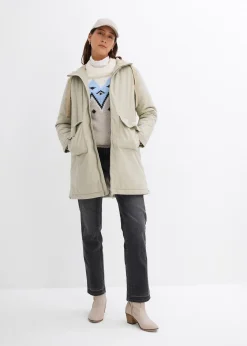 Parka d’hiver rembourrée à capuche doublée sherpa