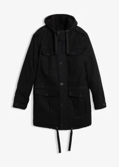 Parka d’hiver style militaire à doublure sherpa douce