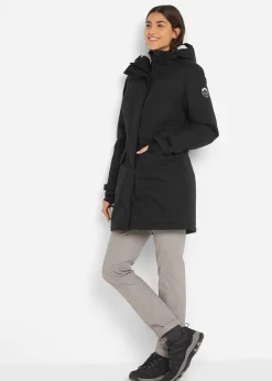 Parka imperméable avec polaire peluche dans la capuche