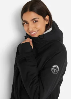 Parka imperméable avec polaire peluche dans la capuche