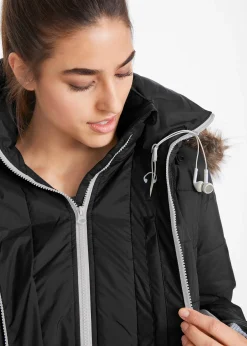 Parka longue style 2-en-1, matelassée et déperlante