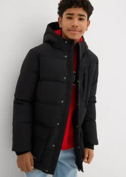 Parka matelassée à capuche et détails sportifs