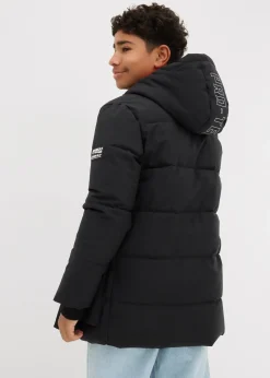 Parka matelassée à capuche et détails sportifs