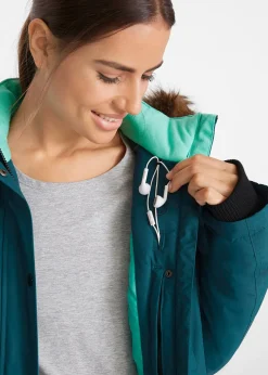 Parka outdoor imperméable et technique à capuche