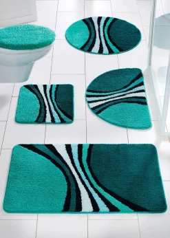 Parure de salle de bain à rayures