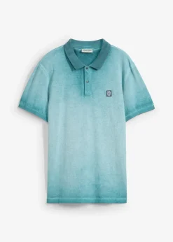 Polo en maille piquée à l’aspect délavé