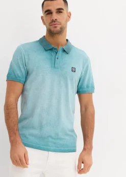 Polo en maille piquée à l’aspect délavé