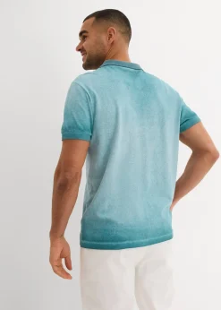 Polo en maille piquée à l’aspect délavé