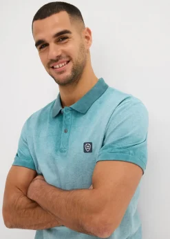 Polo en maille piquée à l’aspect délavé