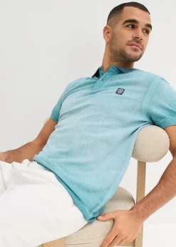 Polo en maille piquée à l’aspect délavé