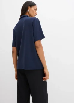 Polo en viscose mélangée