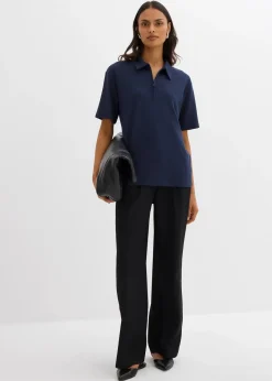 Polo en viscose mélangée