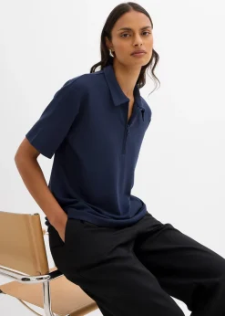 Polo en viscose mélangée