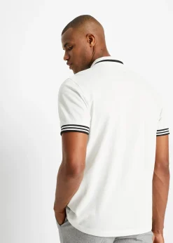 Polo zippé en maille piquée 100% coton