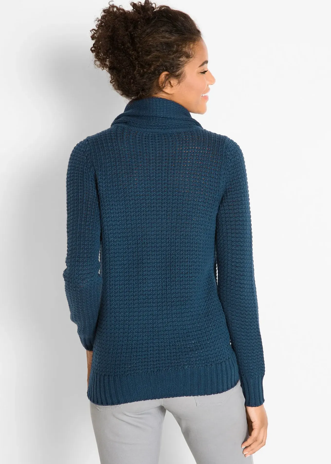 Pull à col roulé avec cordons