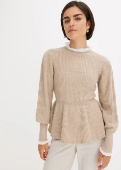 Pull à empiècement chemisier