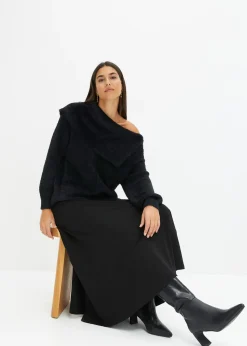 Pull à encolure Bardot asymétrique