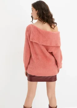 Pull à encolure Bardot asymétrique