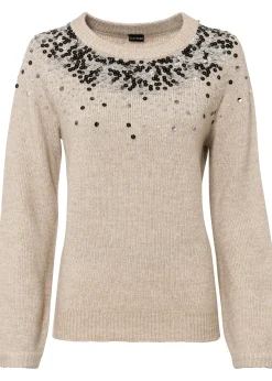 Pull à sequins multicolores